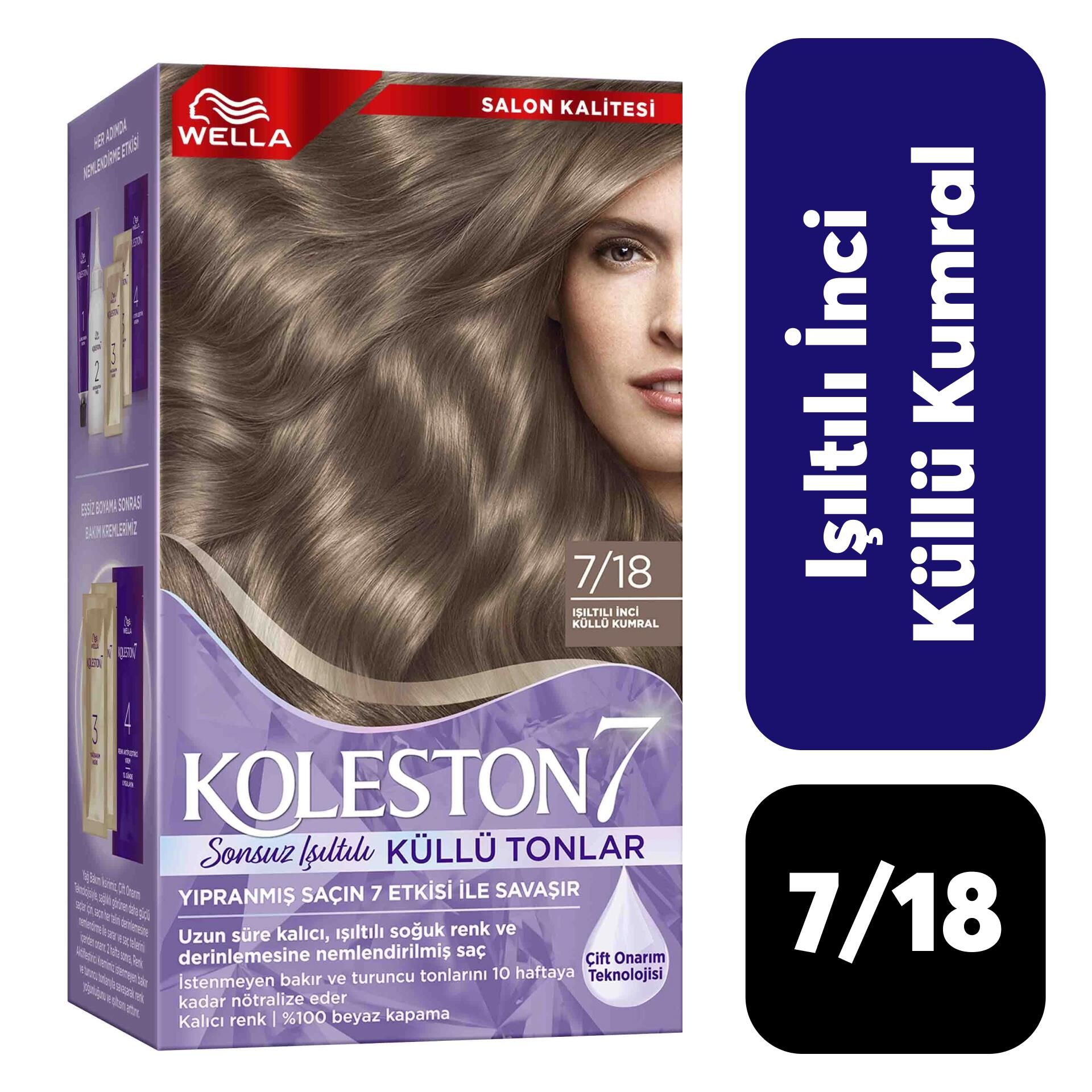 .Set Koleston Kit .7/18 Işıltılı Küllü Kumral
