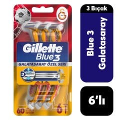 Poşet Gillette Tıraş Bıçağı Blue3 6'lı Galatasaray