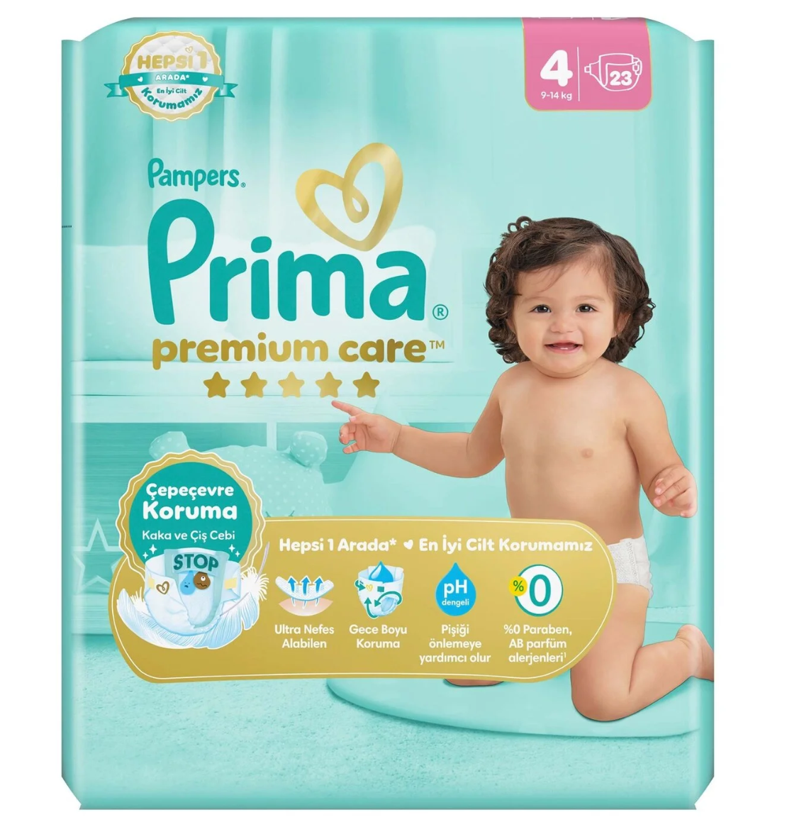 PRİMA  PREMİUM CARE 4 NUMARA 9-14 KG 23 ADET