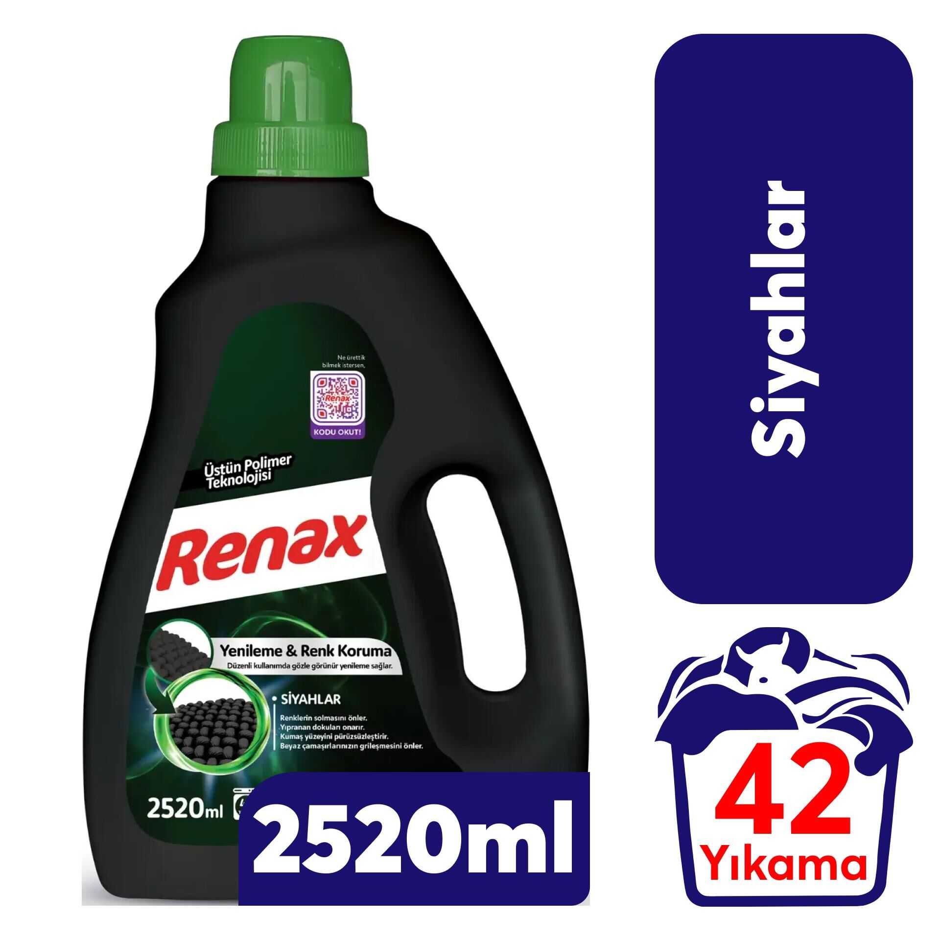 .Renax Sıvı Deterjan 2520 ml Siyahlar
