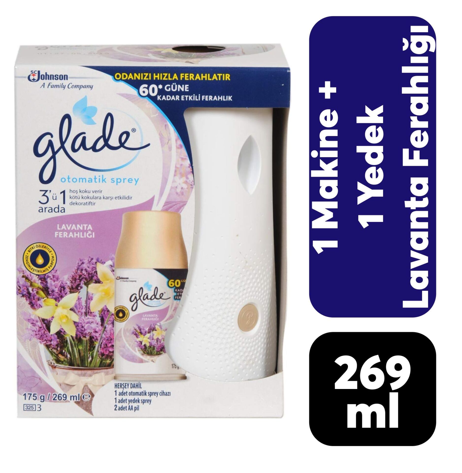 Glade Yedek Sprey 269 ml Lavanta + Makine