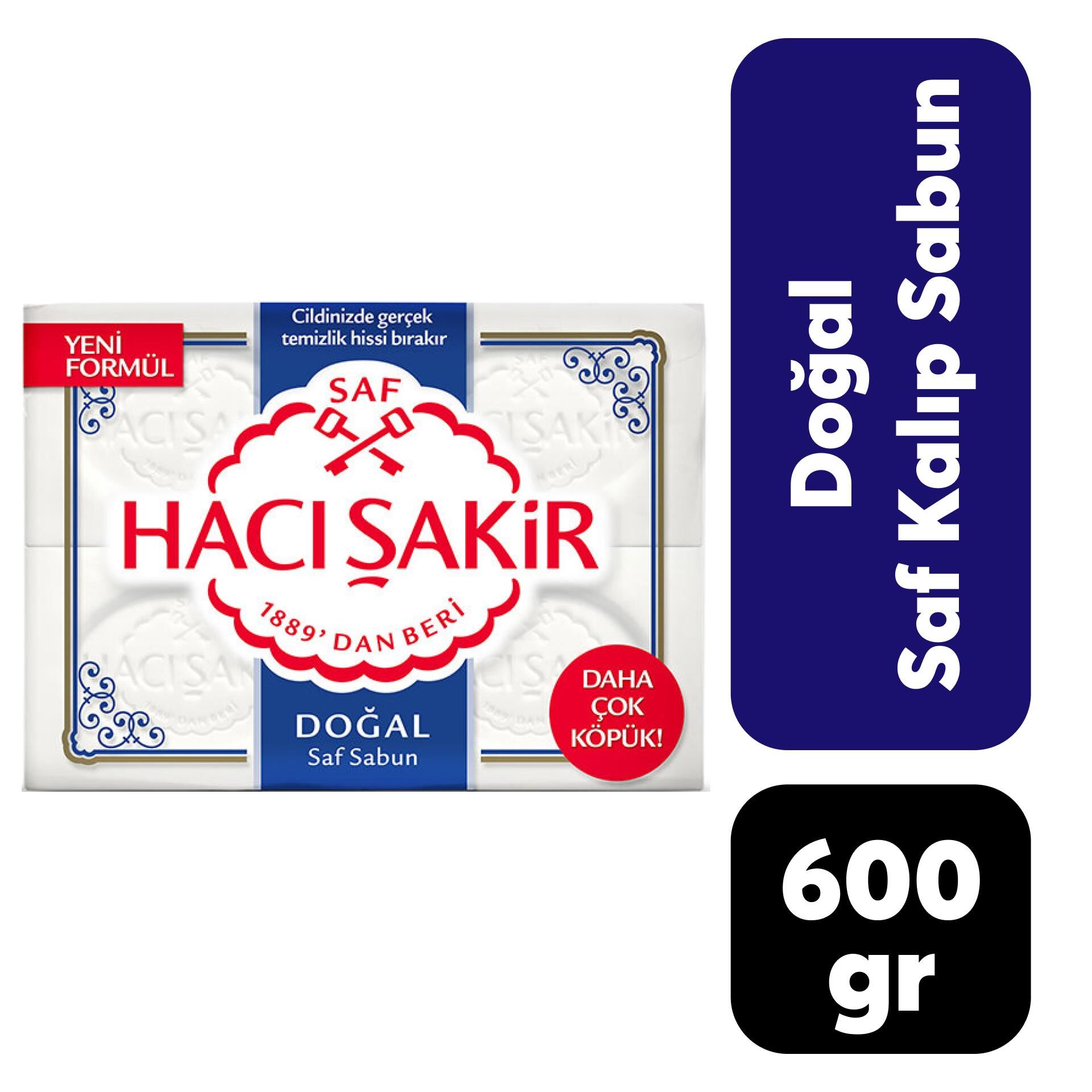 Sabun Hacı Şakir Kalıp Sabun 4'lü Doğal 600 gr