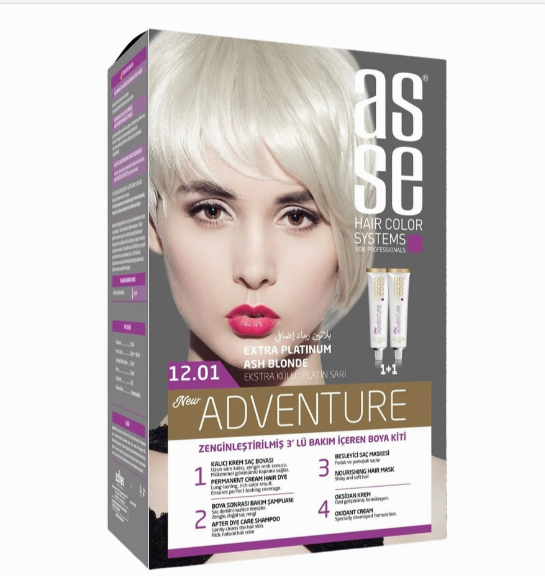 Asse Set Saç Boyası 12.01 Ekstra Küllü Platin Sarı