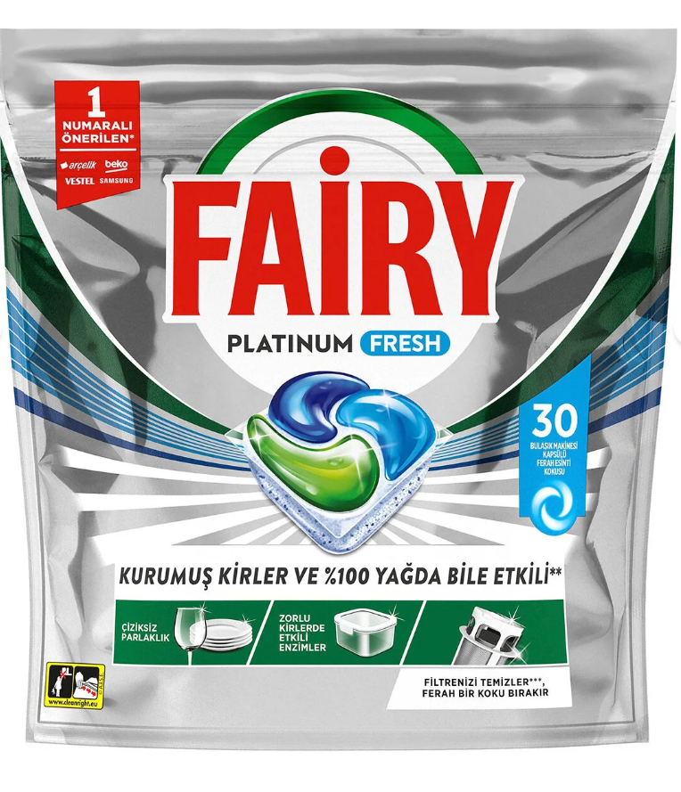 Fairy Platinum Fresh Bulaşık Makinesi Kapsülü 30 Yıkama