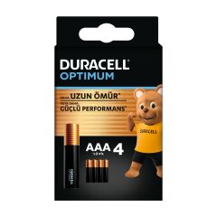 Duracell İnce Pil 4’lü Optium AAA
