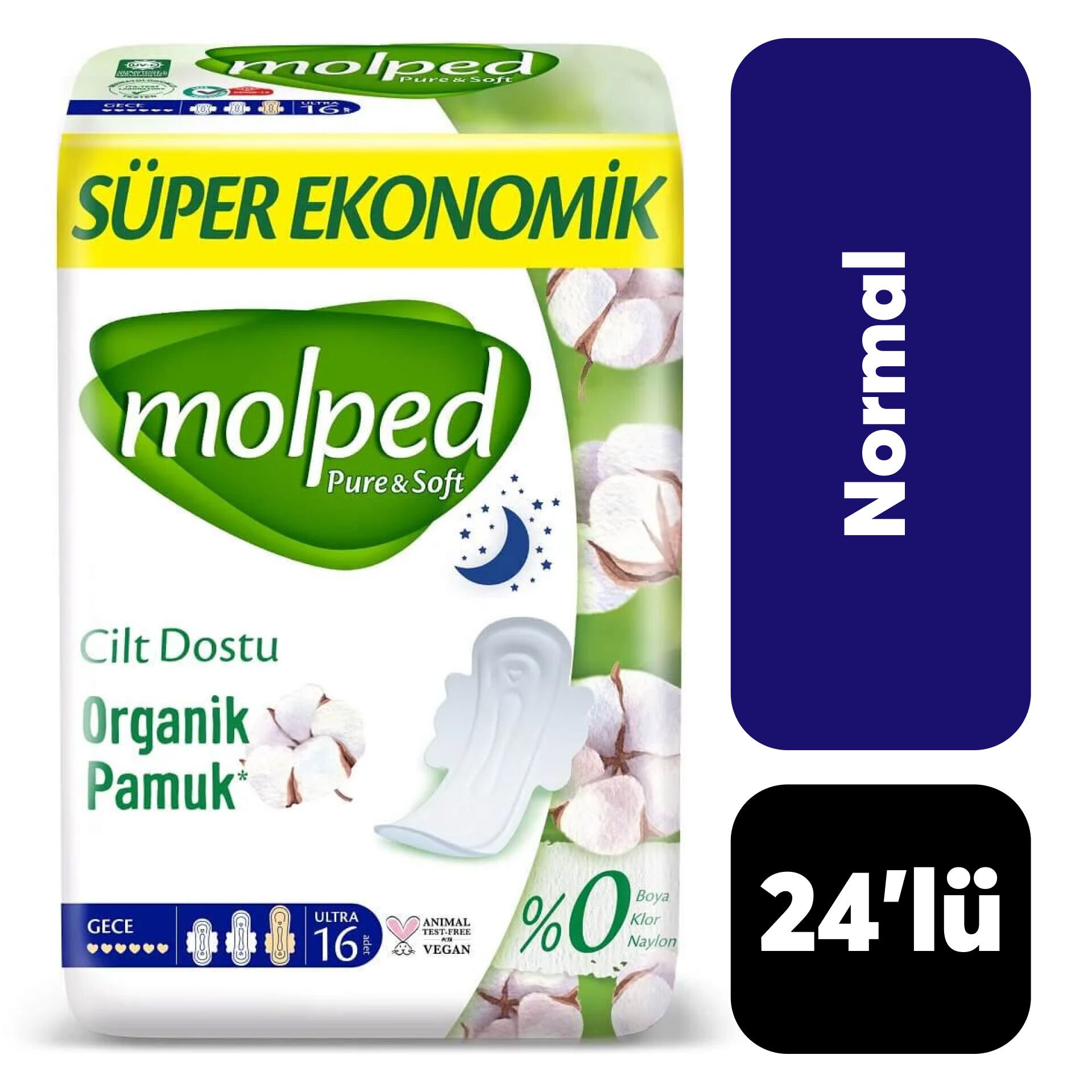 Molped Pure&Soft Gece 16’Lı