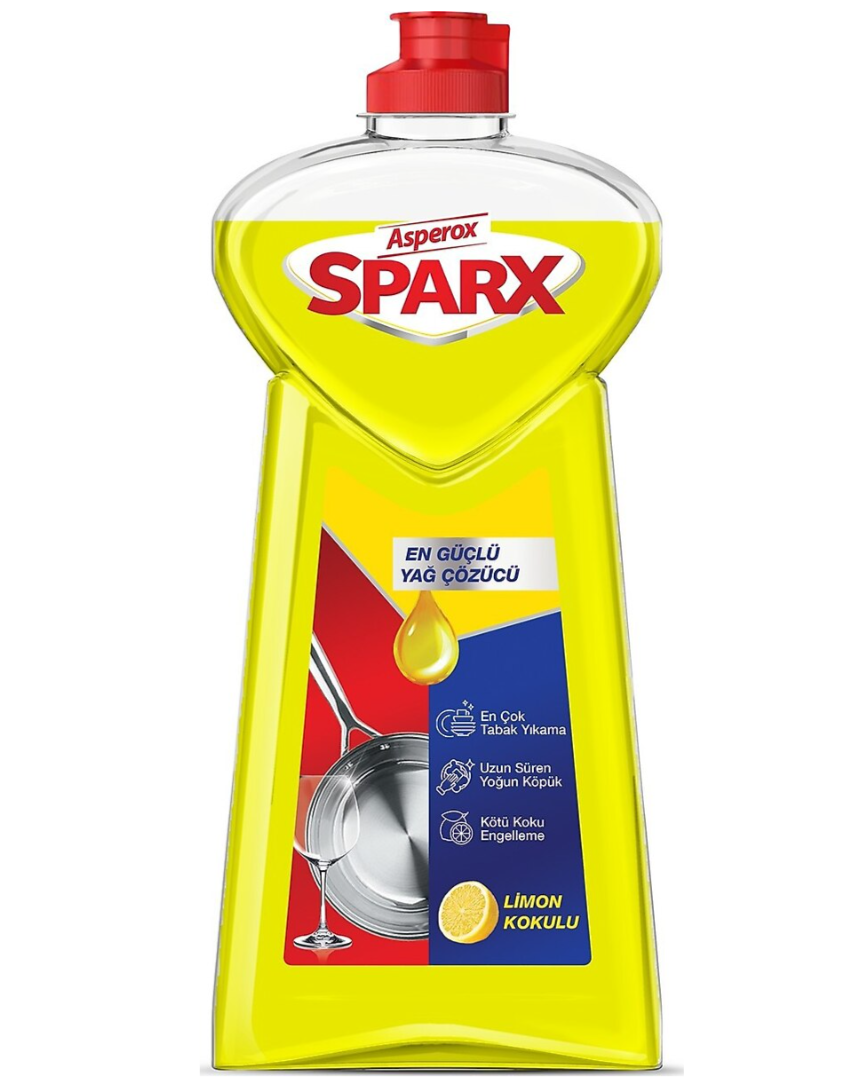 Sıvı Bulaşık Detarjanı Asperox Sparx 1200 ml Limon