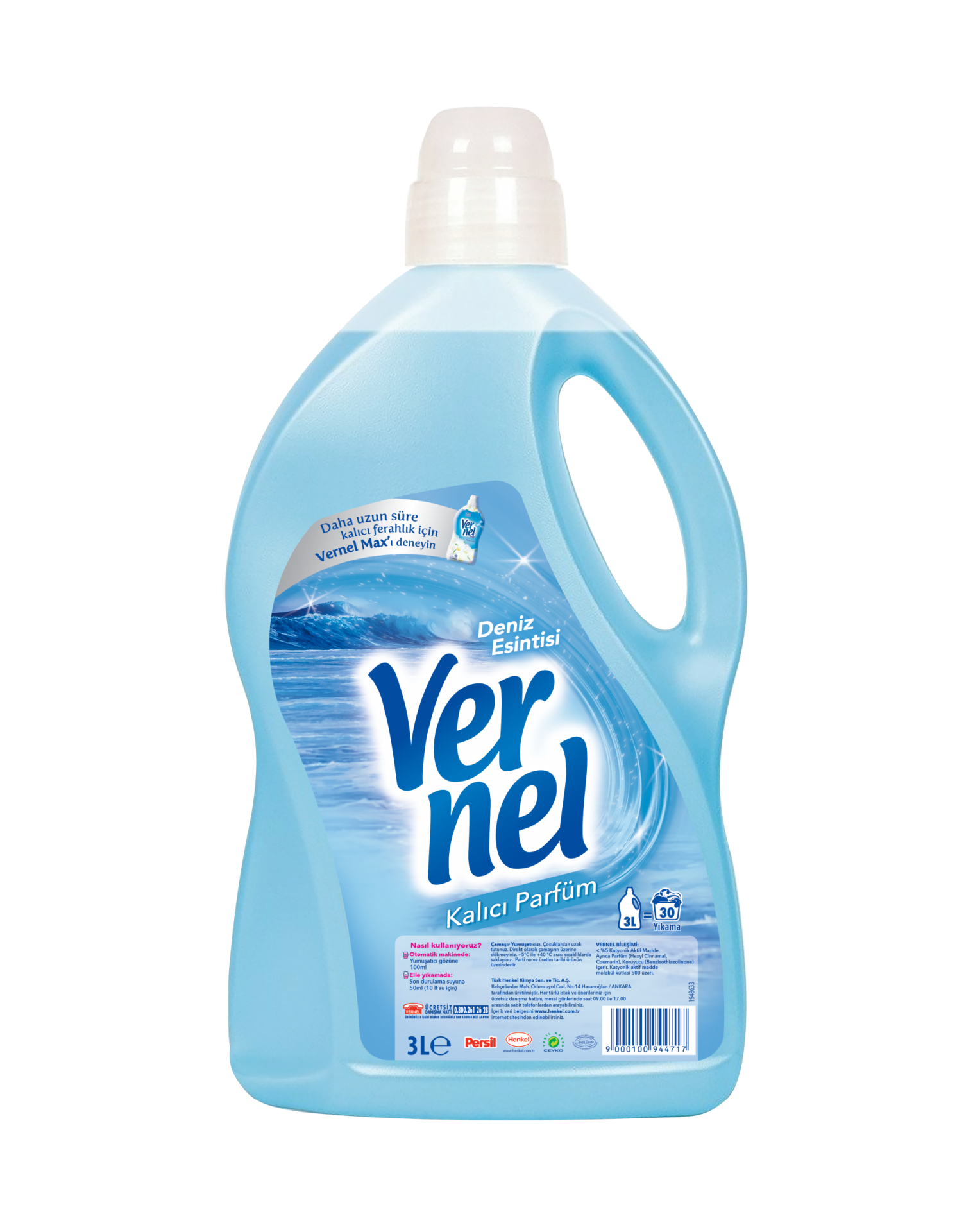 Yumuşatıcı Vernel 3 L Deniz Esintisi***