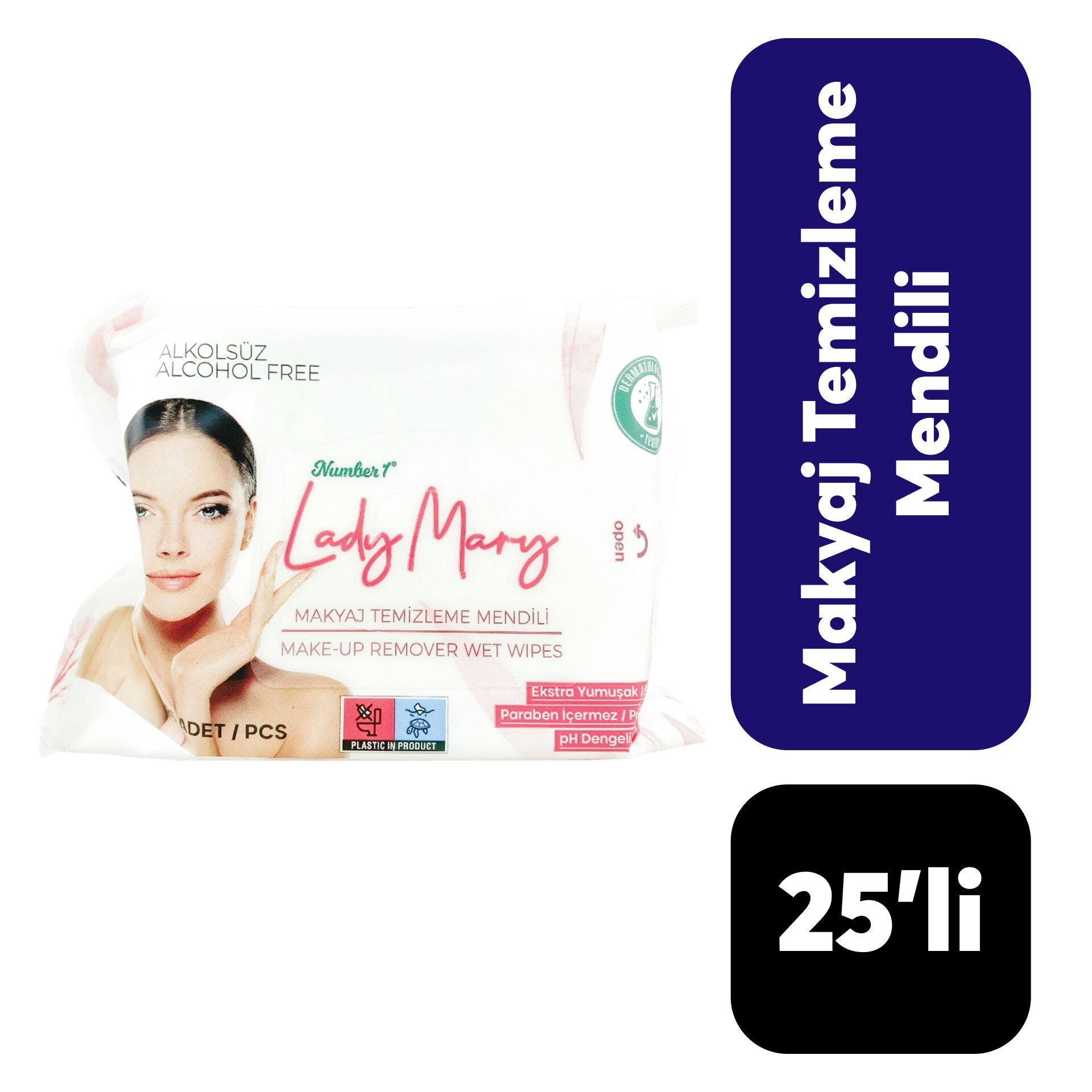Makyaj Temizleme Mendili Lady Mary 25’li
