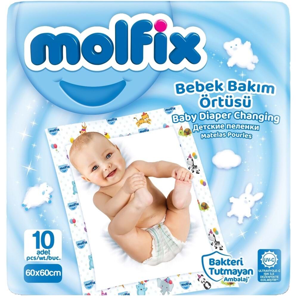 Bakım Örtüsü Bebek Molfix 10'lu