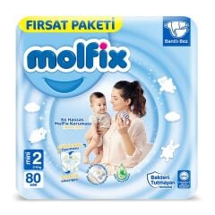 Bebek Bezi Molfix Mini Fırsat 2 Numara 3-6 Kg 80'li***