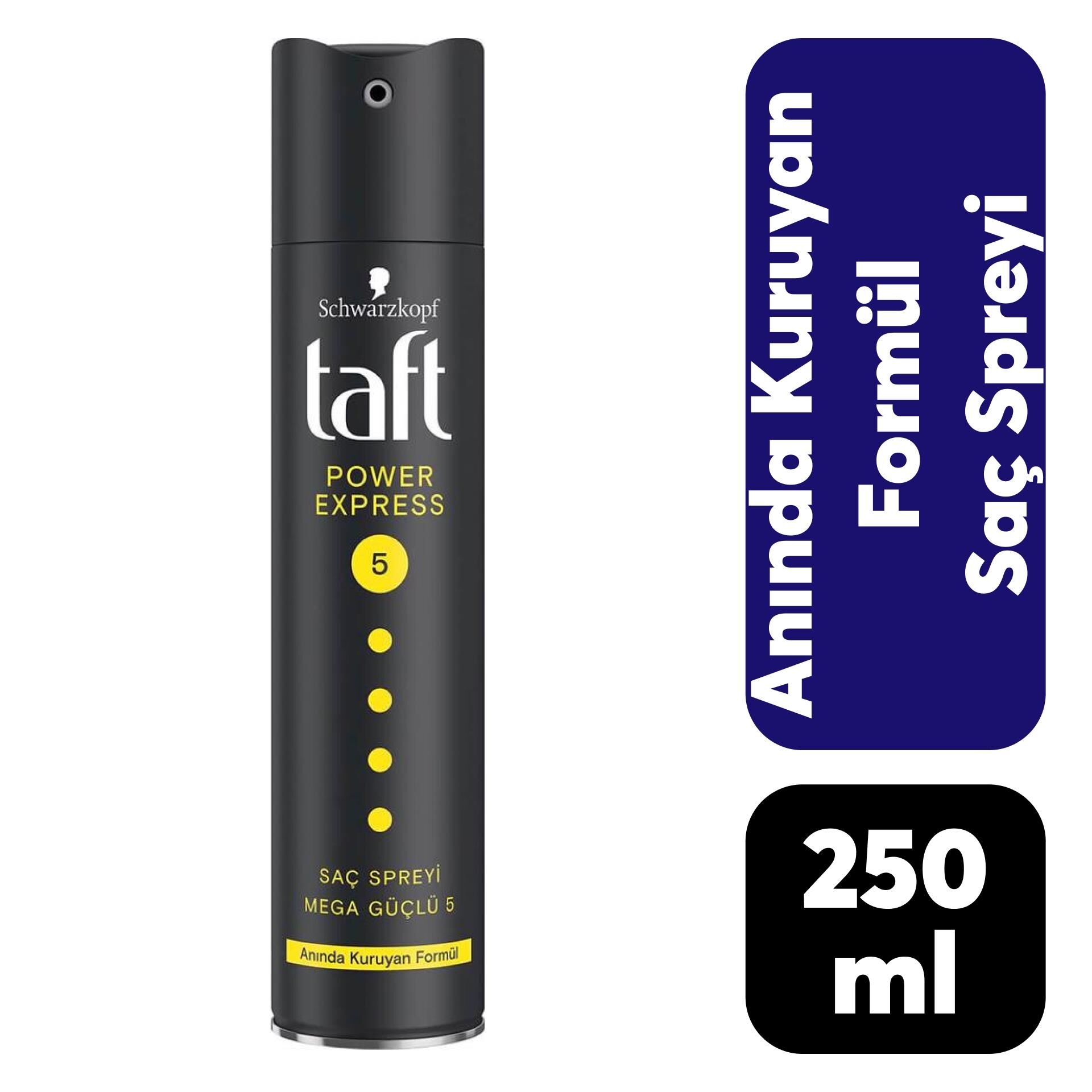 Taft Saç Spreyi 250 ml Power Express Anında Kuruyan