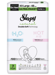 Sleepy Natural Bebek Bezi Double Soft Ultra 7 Beden XXL 48 Adet