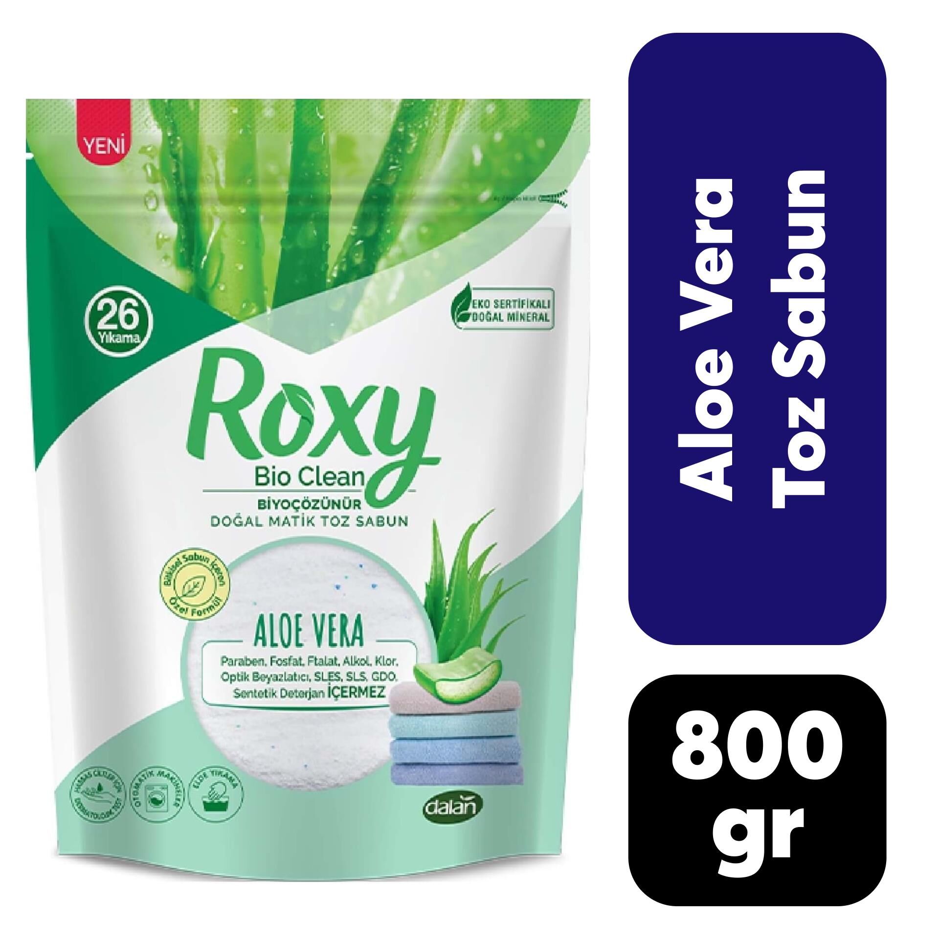 Toz Deterjan Dalan Roxy 800 Gr Aloe Vera