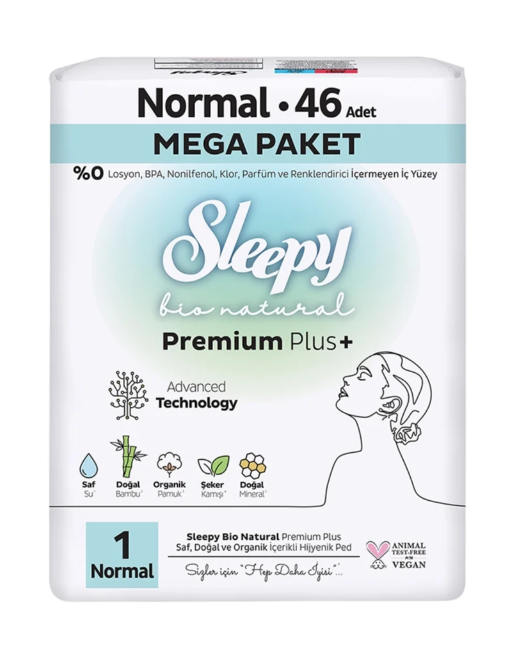 Sleepy Bio Natural Mega Normal Hijyenik Ped 46'lı