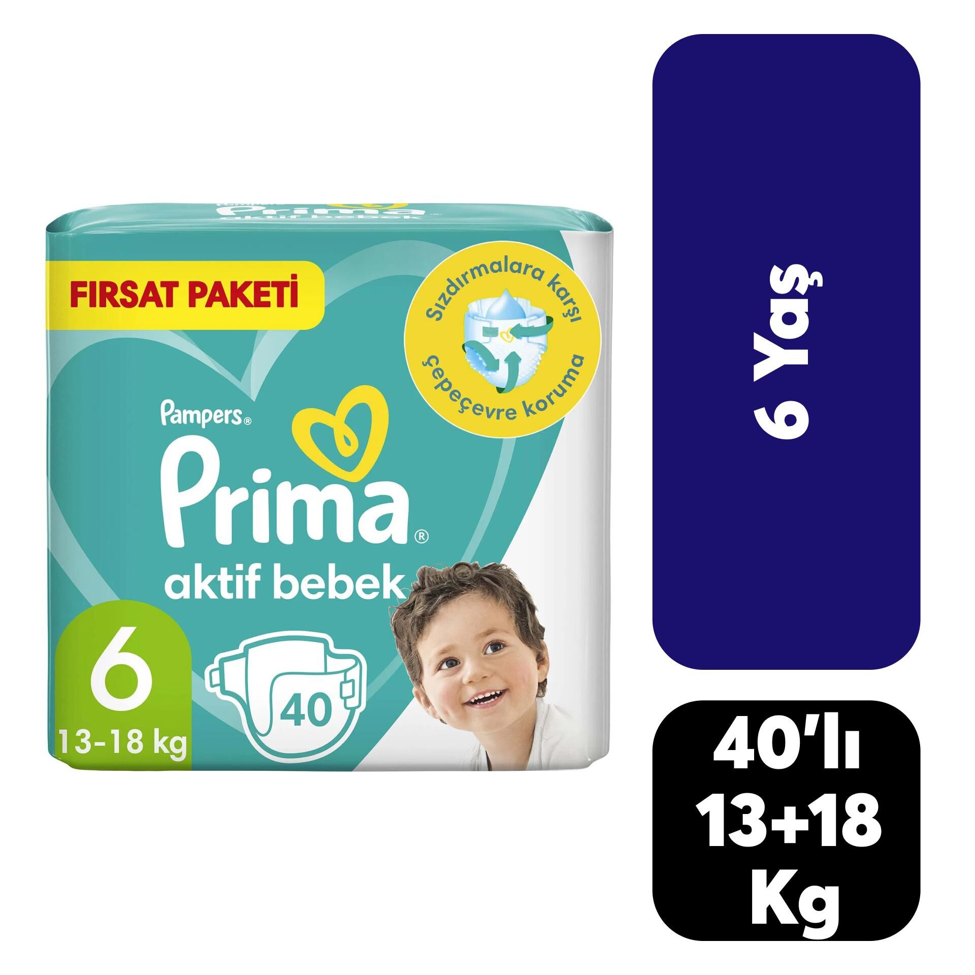Prima Fırsat 6 Numara 13-18 Kg 40'lı