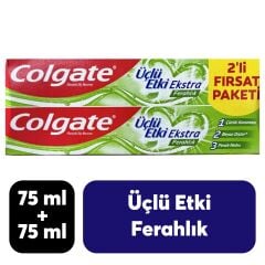 Diş Macunu Colgate 75 + 75 ml Üç Etki Extra Ferah