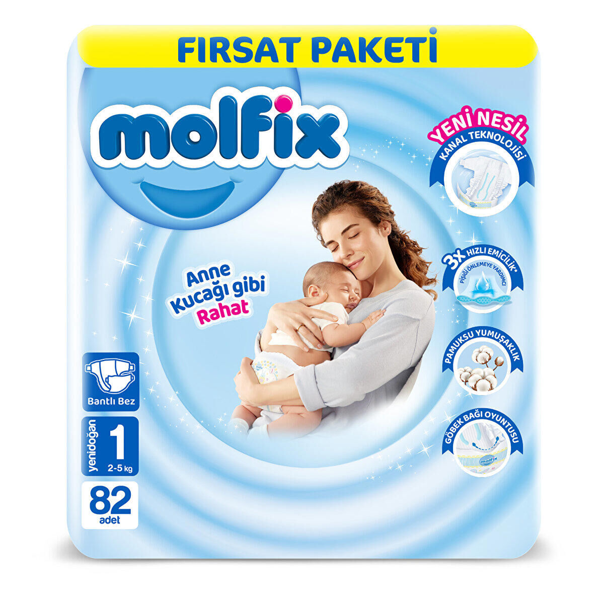 Bebek Bezi Molfix Fırsat No:1 2-5 Kg***
