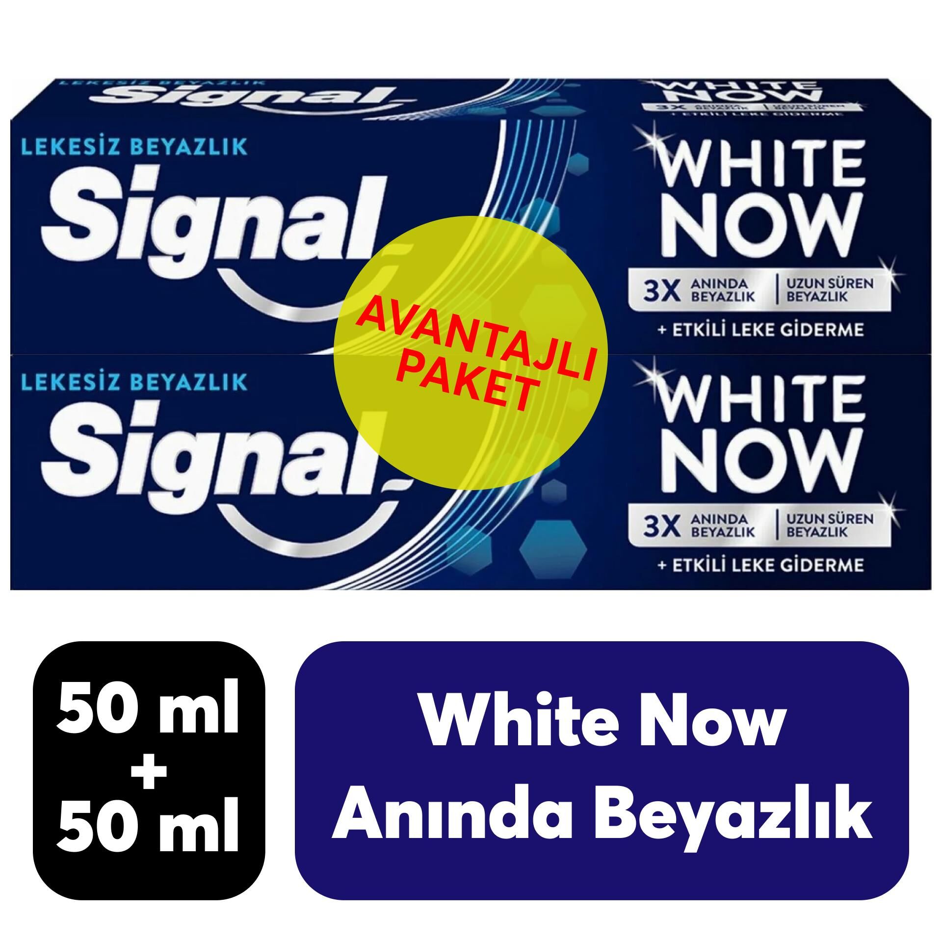 Diş Macunu Signal 50 ml + 50 ml White Now