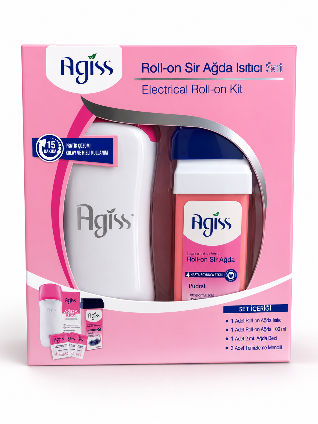 Roll-on Ağda Agiss Kutulu Isıtıcı Set
