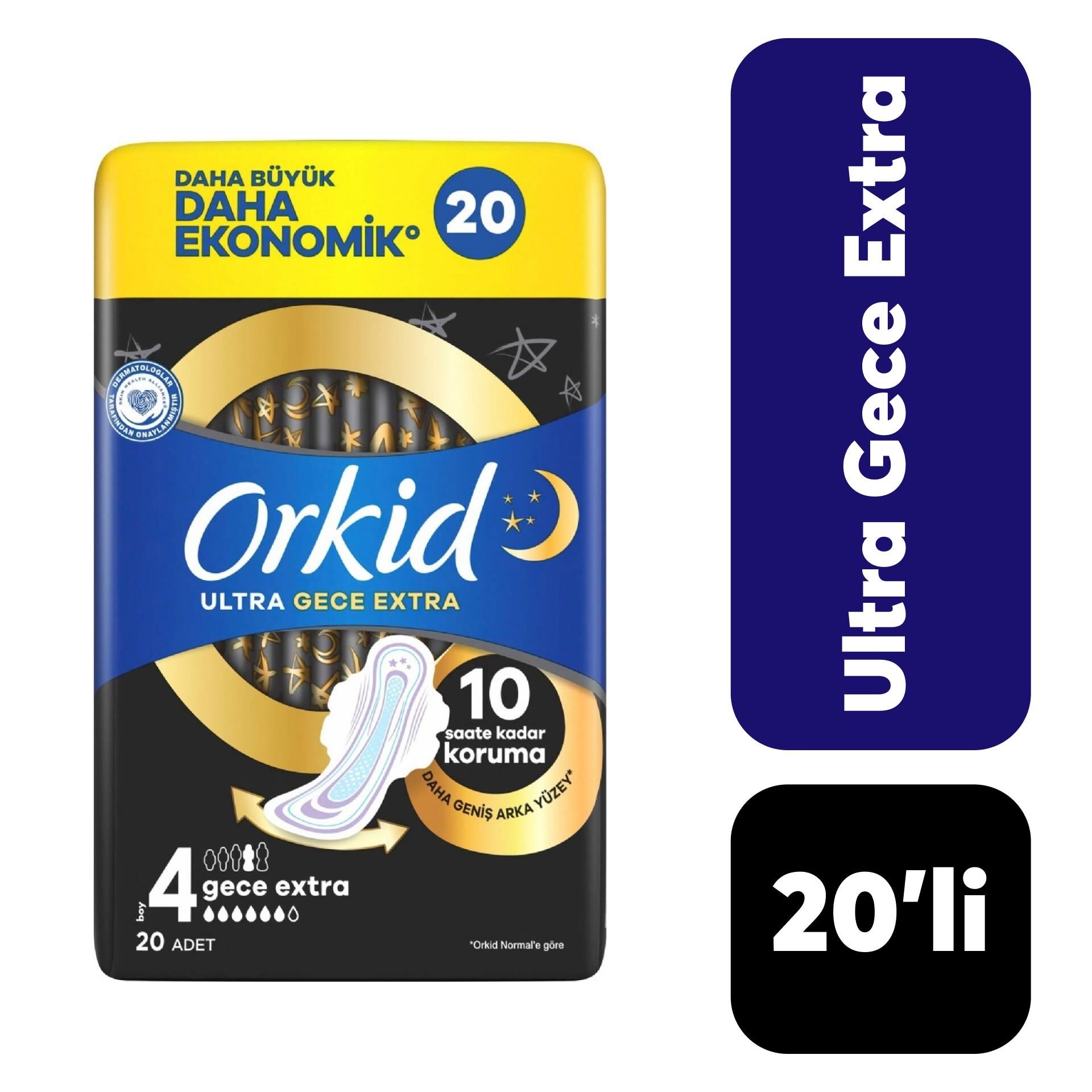 Orkid Ped Ultra 4’lü Uzun Gece Extra 20’li