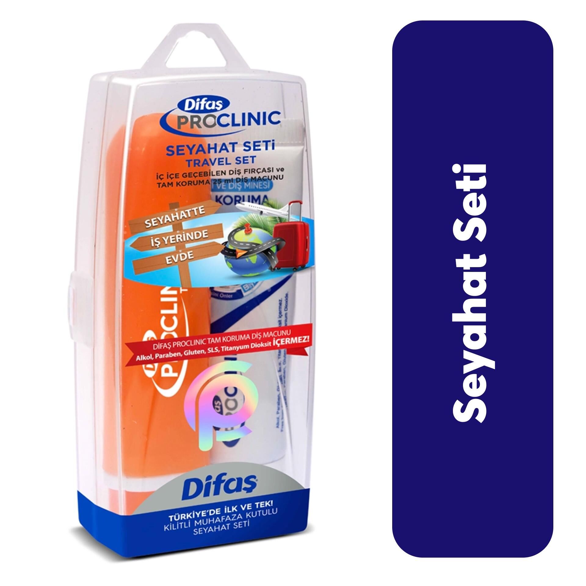 Diş Fırçası Difaş Pro Clinic Seyahat Seti