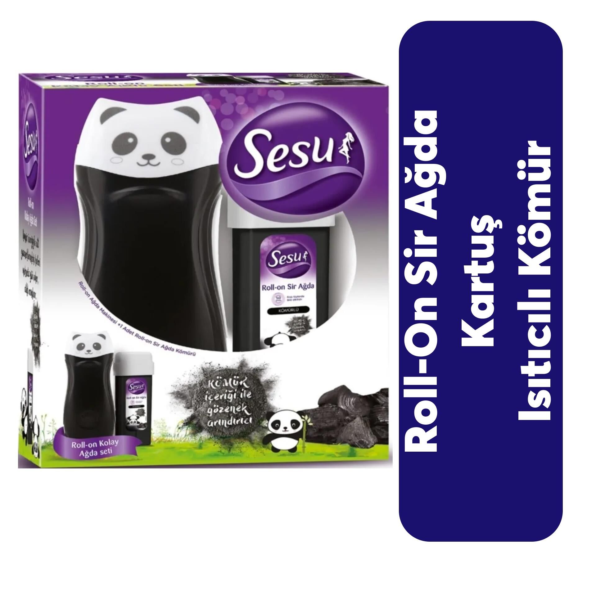 Sesu Roll-On Ağda Kartuş Isıtıcılı Kömürlü 100 ml