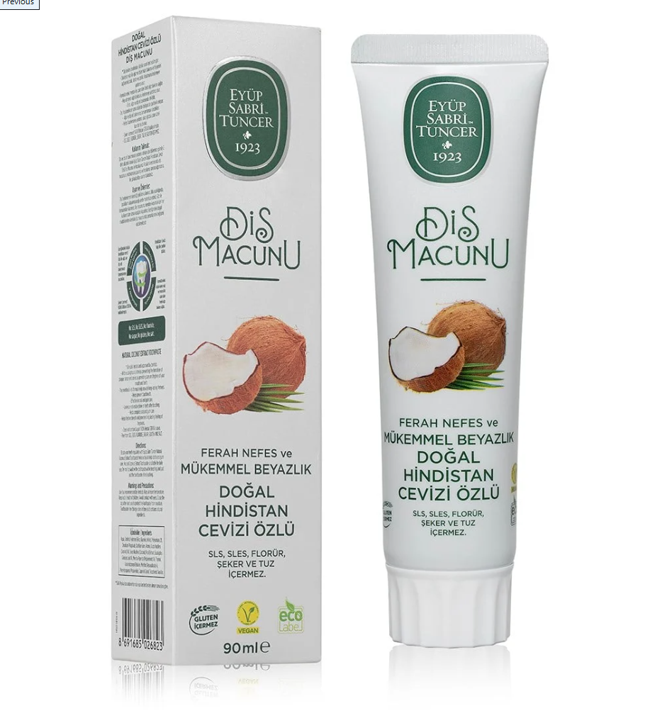 Diş Macunu Eyüp Sabri Tuncer Doğal 90 ml Hindistan Cevizi