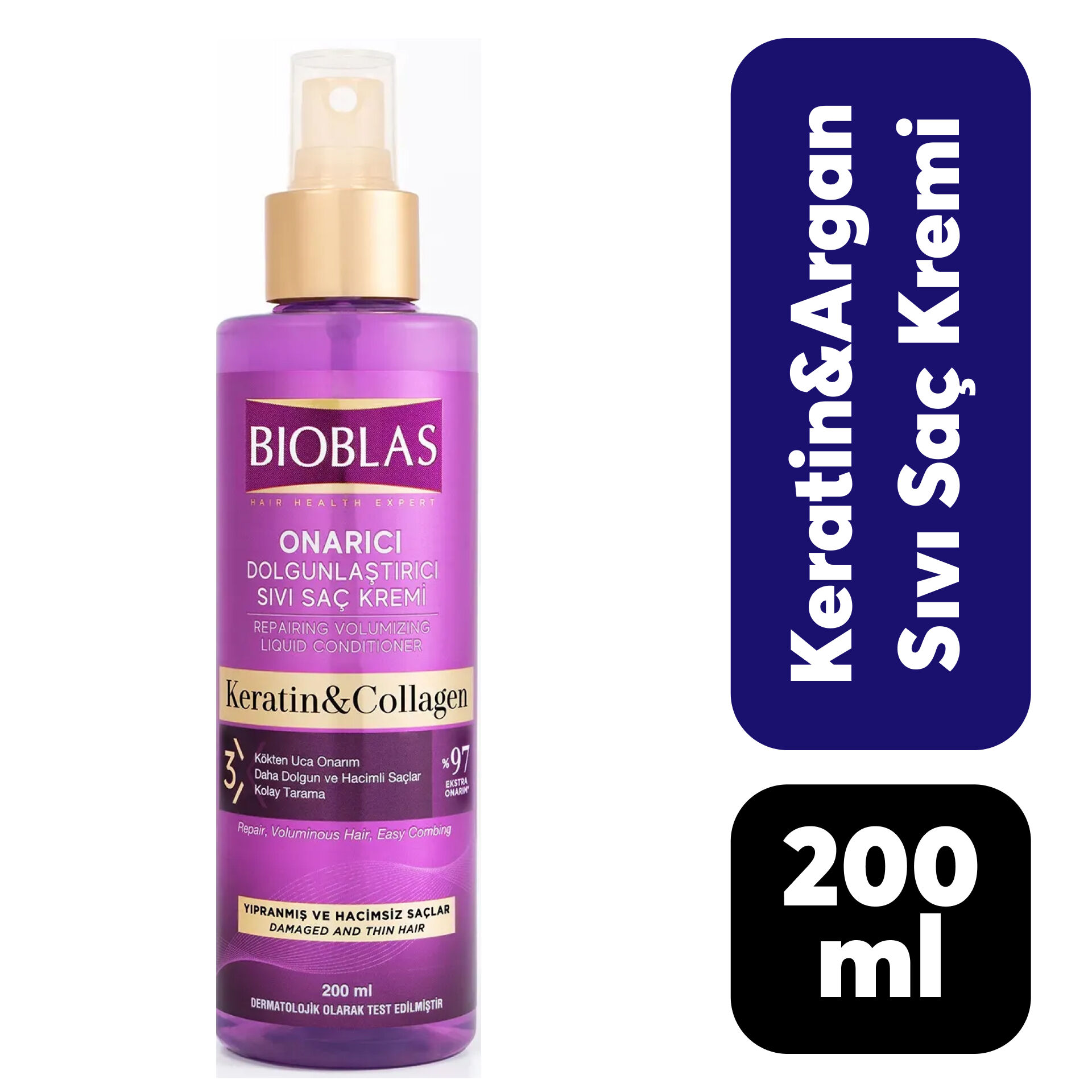 Sıvı Saç Kremi Bioblas 200 Ml Keratin & Collagen