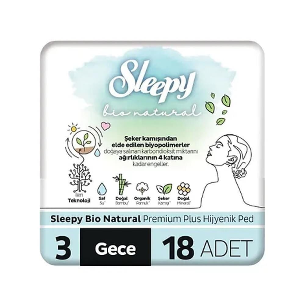 Sleepy Hijyenik Ped Bio Süper Eco 18 Uzun