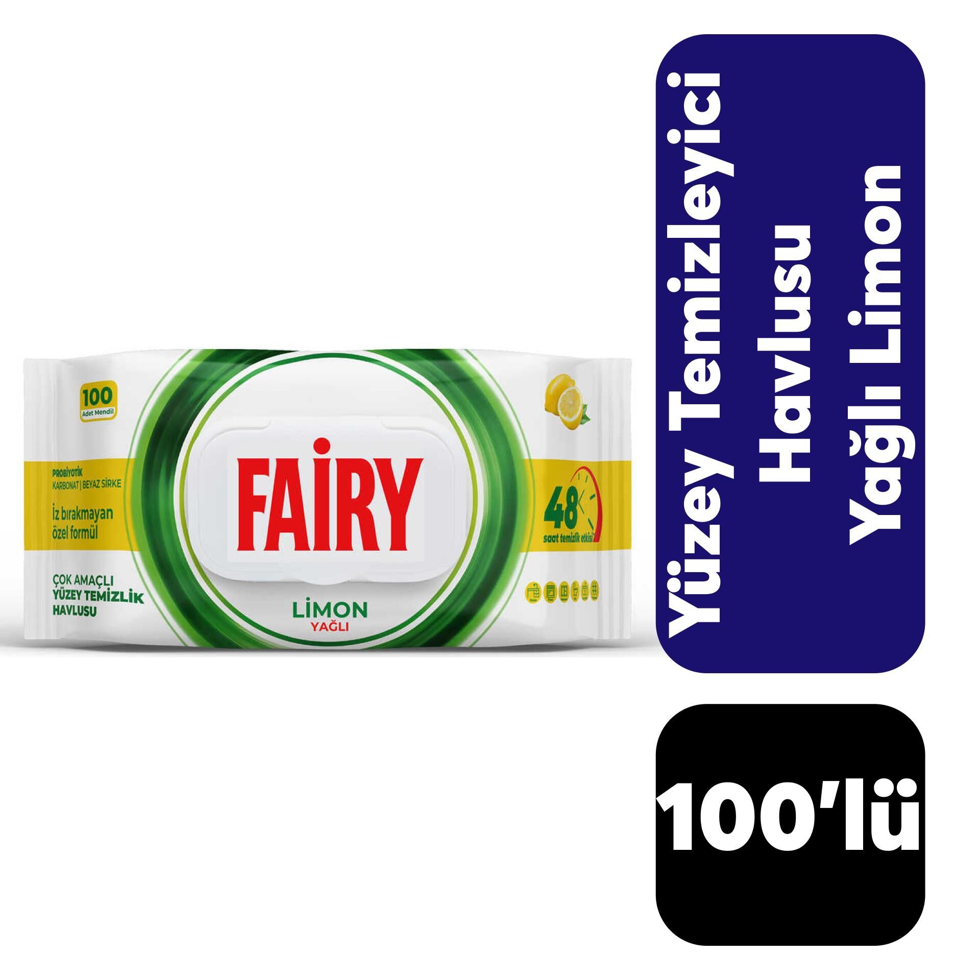 Fairy Yüzey Temizlik Havlusu 100 ml Limon Yağlı