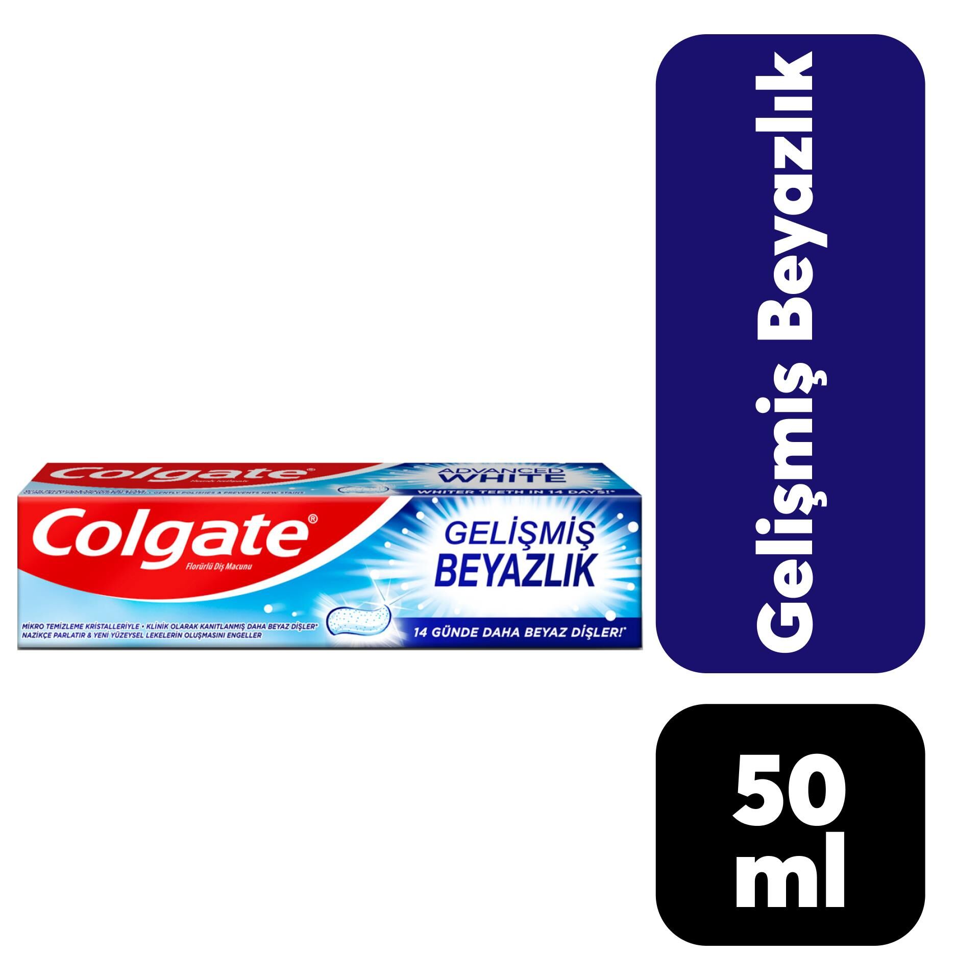 Diş Macunu Colgate Gelişmiş Beyazlık 50 ml