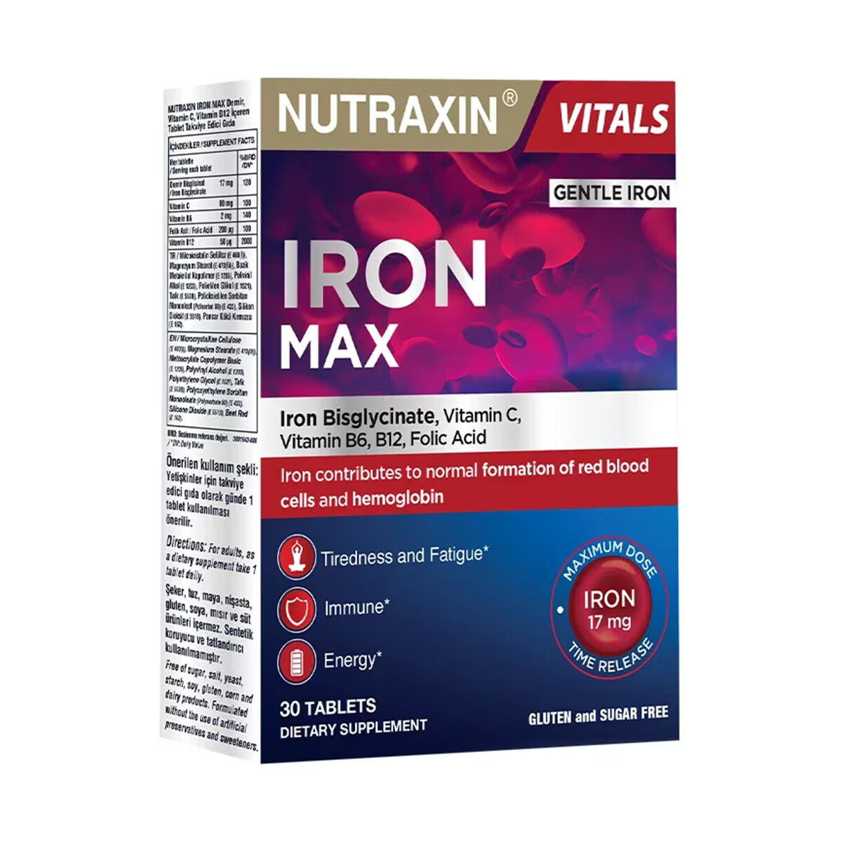 Nutraxin Iron Max 17mg 30 Tablet
