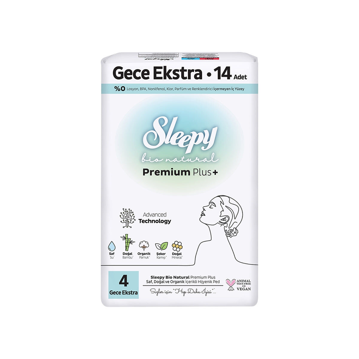 Sleepy Hijyenik Ped Bio Süper Eco Ekstra 14 Gece