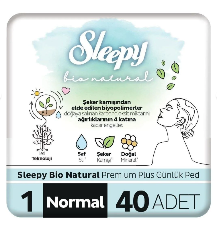 Sleepy Hijyenik Ped Bio Günlük 40 Süper Normal