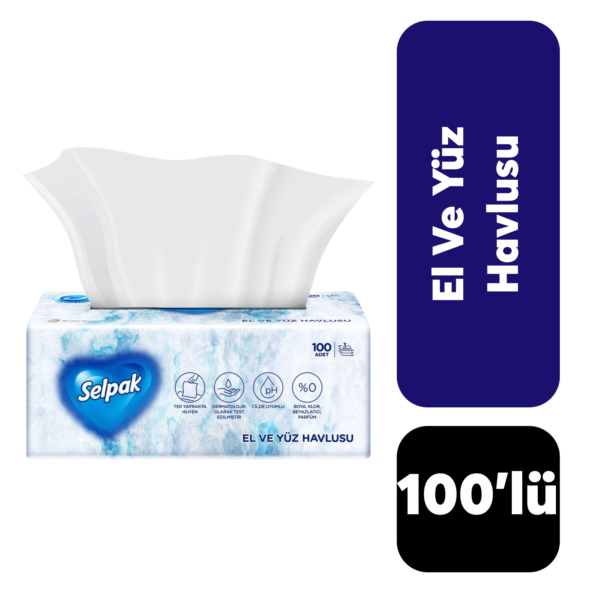 Kağıt Havlu Selpak El ve Yüz Havlusu 100'lü