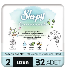 Sleepy Hijyenik Ped Bio Günlük 32 Süper Uzun