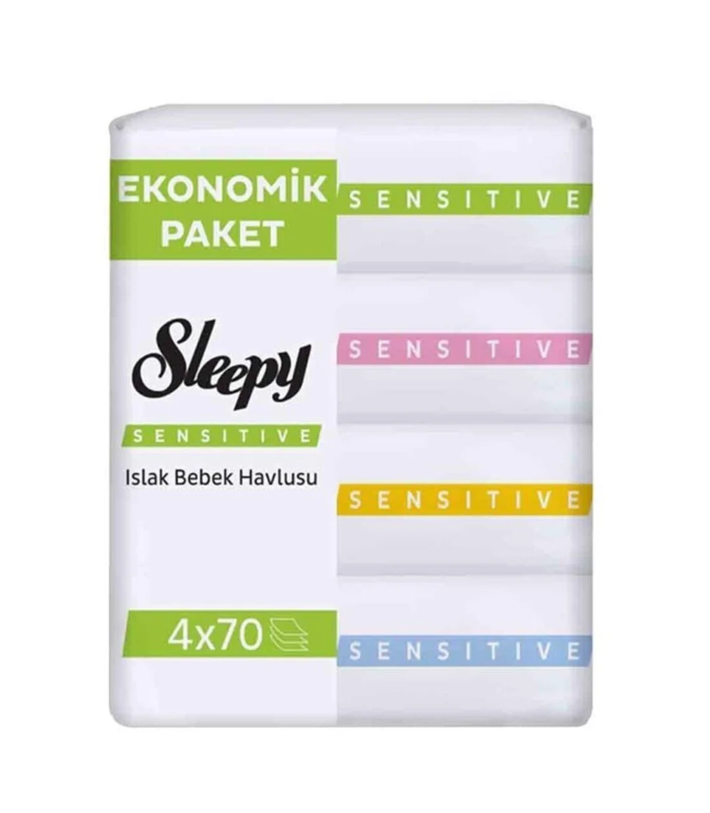 Islak Mendil Sleepy  4x70 280 Yaprak Sensitive