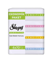 Islak Mendil Sleepy  4x70 280 Yaprak Sensitive