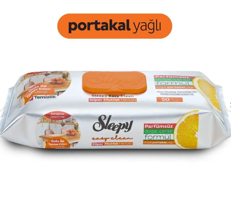 Mutfak Havlusu Sleepy 50'li Portakal