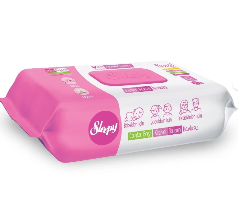 Kişisel Bakım Havlusu Sleepy 25'li Kiraz - Lilyum