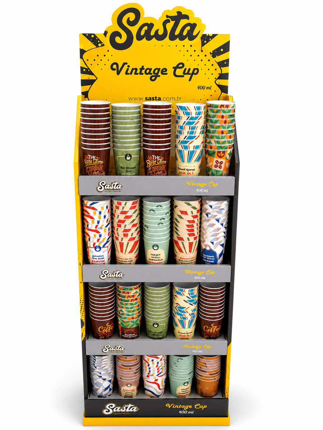 Sasta Vintage Cup Bardak Stand 100'lü