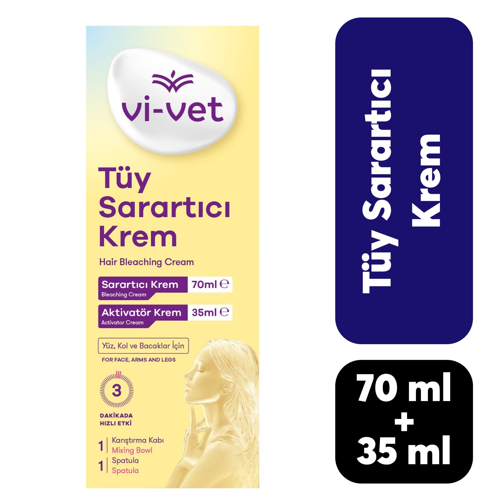 Vi-vet Tüy .Sarartıcı Krem 70 ml + 35 ml