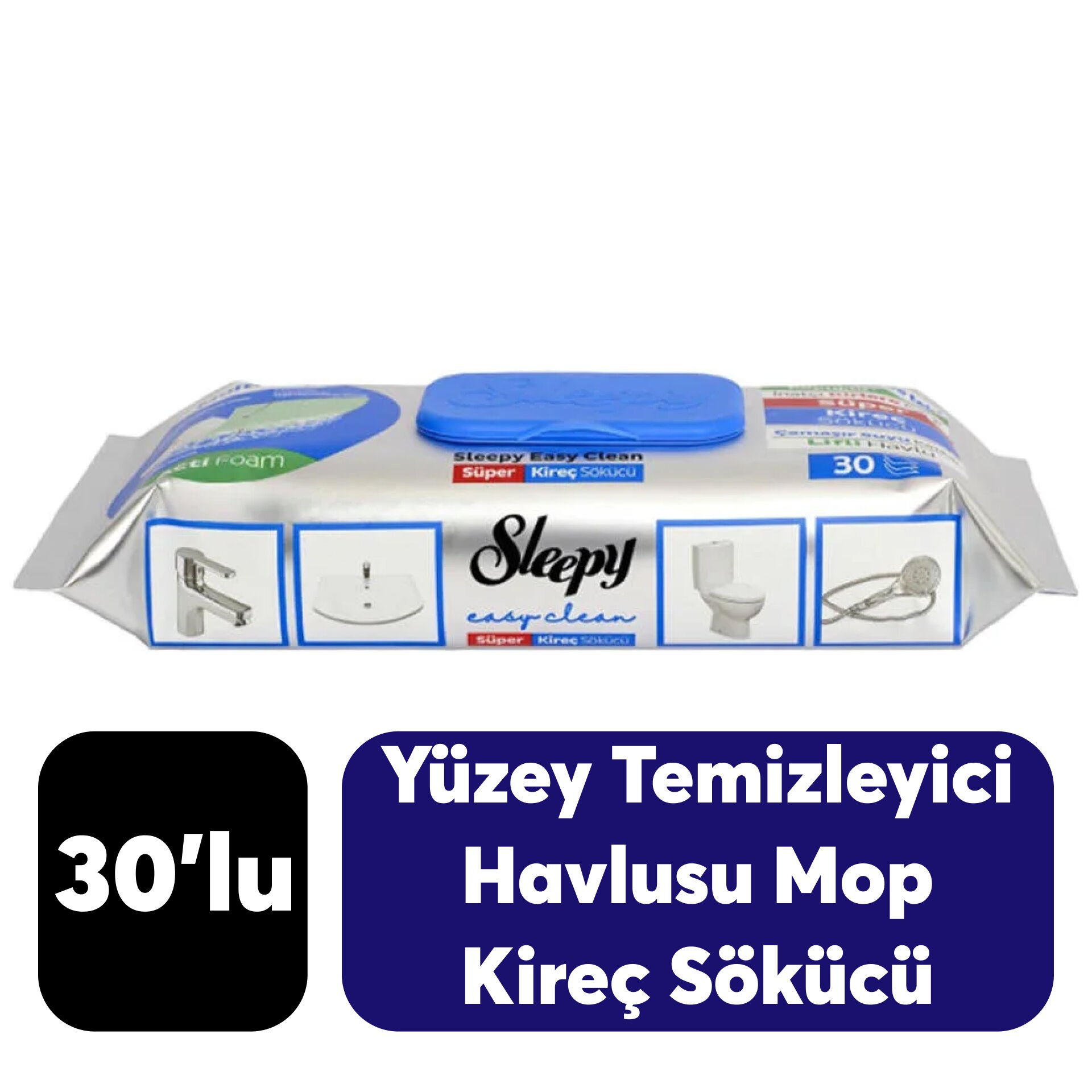 Yüzey Temizlik Havlusu Sleepy Islak Mop 30’lü Kireç Çözücü