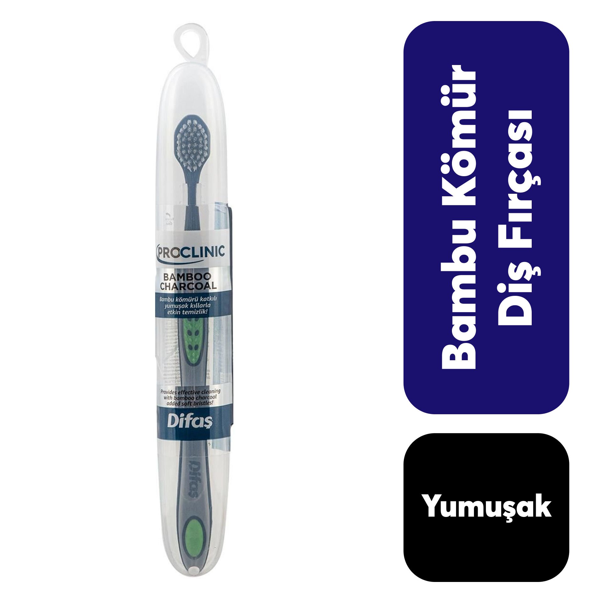 Diş Fırçası Difaş Bambu Kömür
