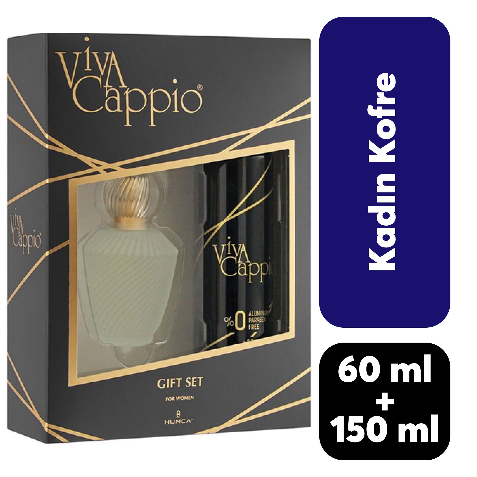 Kofre Kadın Viva Cappio 60 ml Parfüm + 150 ml Deodorant
