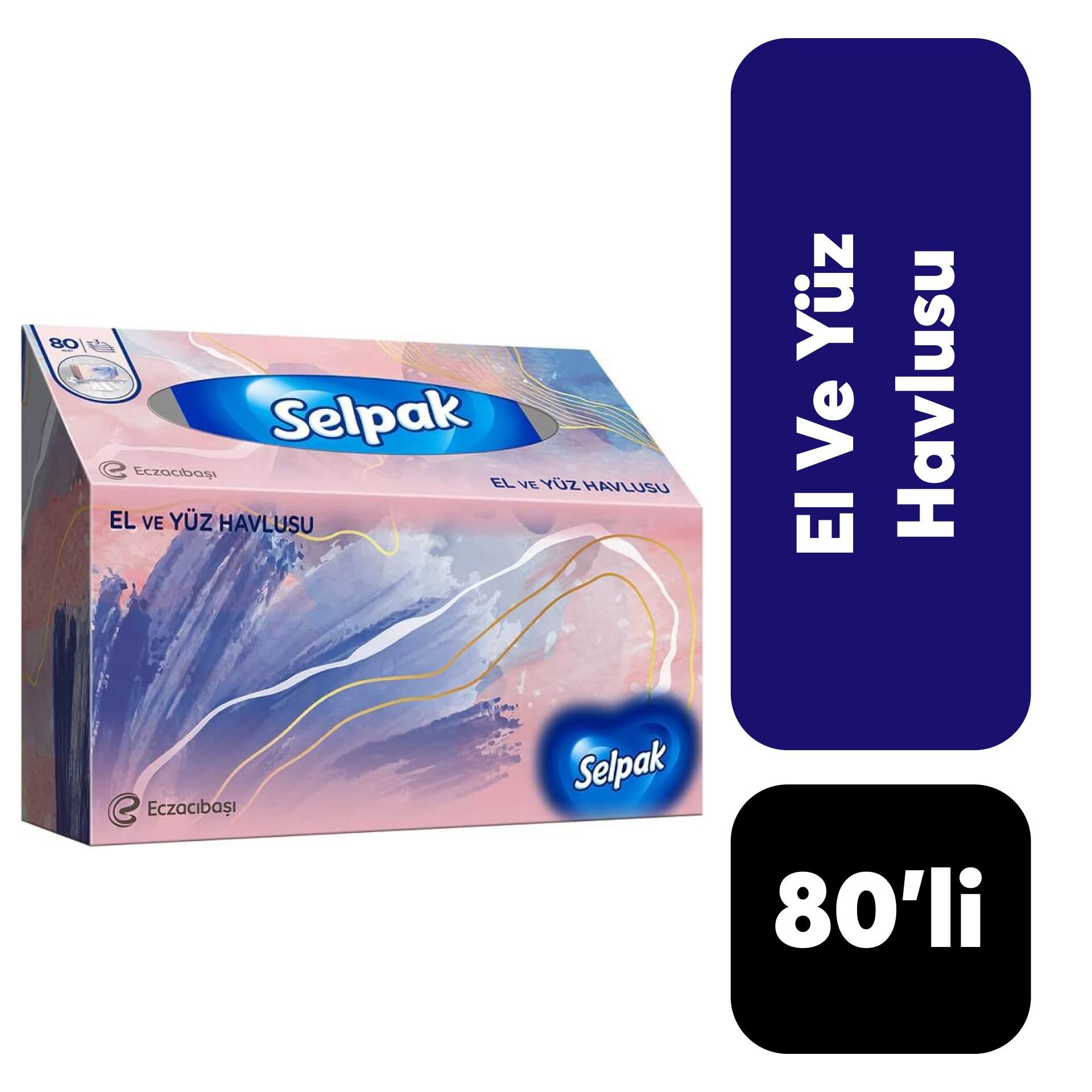 Peçete Selpak El ve Yüz Havlusu 80'li Kutulu