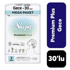 Sleepy Ped Bio Natural 4'lü Gece 30'lı