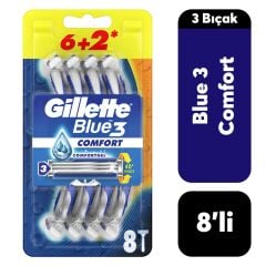 Poşet Gillette Tıraş Bıçağı Blue3 8'li Comfort