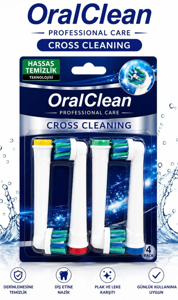 Oral-B Diş Fırçası Clean Yedek Başlık Cross